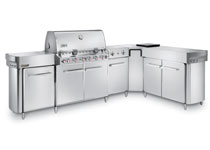 Summit® Grill Center with Right-Hand Social Area: Stainless Steel