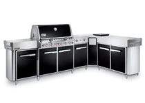 Summit® Grill Center with Right-Hand Social Area: Black
